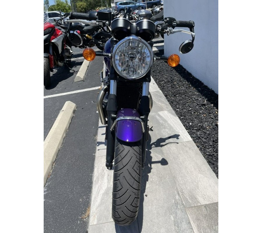 2022 Triumph Bonneville T100 Purple Jet Black