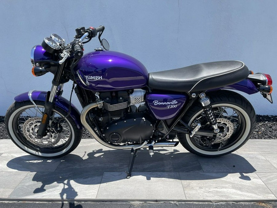 2022 Triumph Bonneville T100 Purple Jet Black