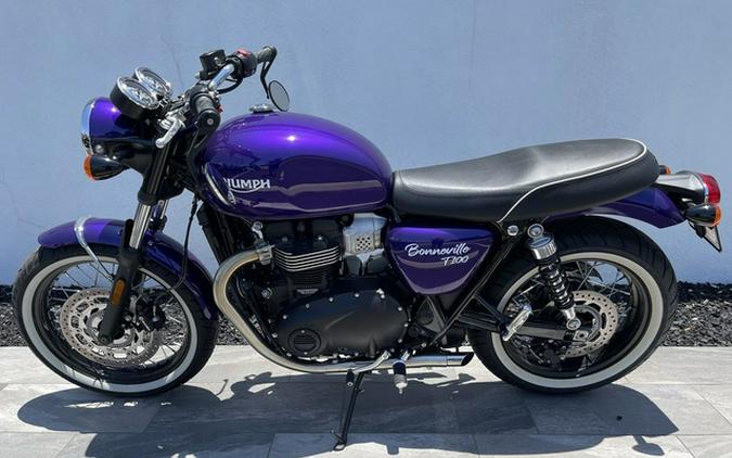 2022 Triumph Bonneville T100 Purple Jet Black