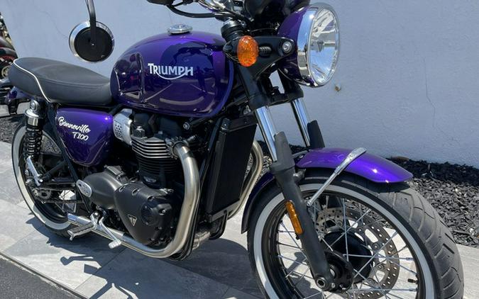 2022 Triumph Bonneville T100 Purple Jet Black