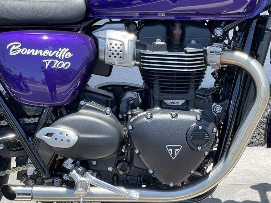 2022 Triumph Bonneville T100 Purple Jet Black