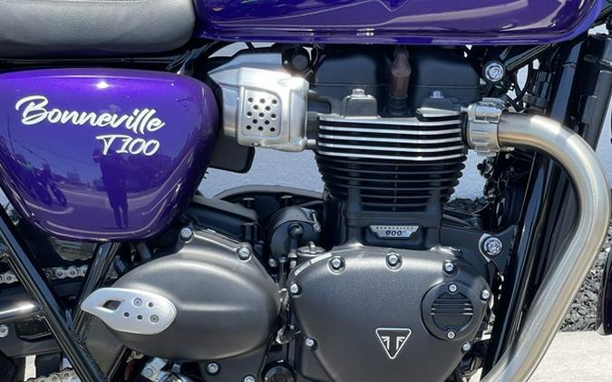 2022 Triumph Bonneville T100 Purple Jet Black