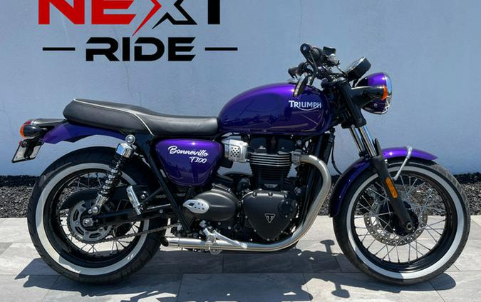 2022 Triumph Bonneville T100 Purple Jet Black