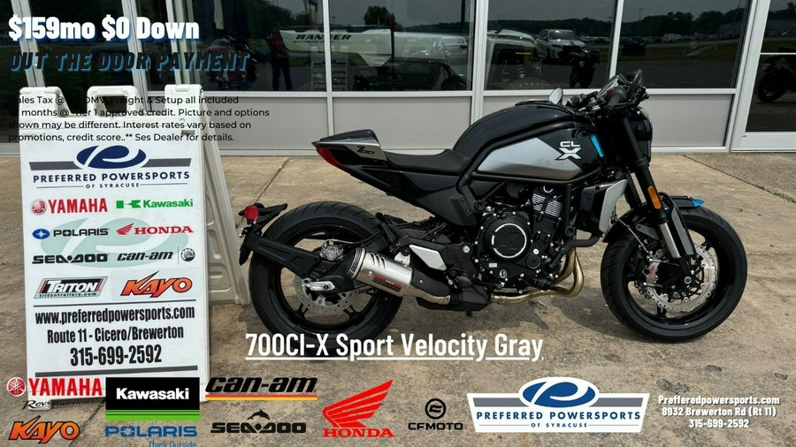 2024 CFMOTO 700Cl-X Sport Velocity Gray