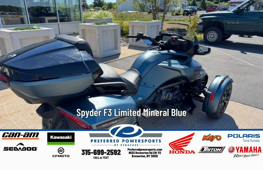 2025 Can-Am Spyder F3 Limited Mineral Blue