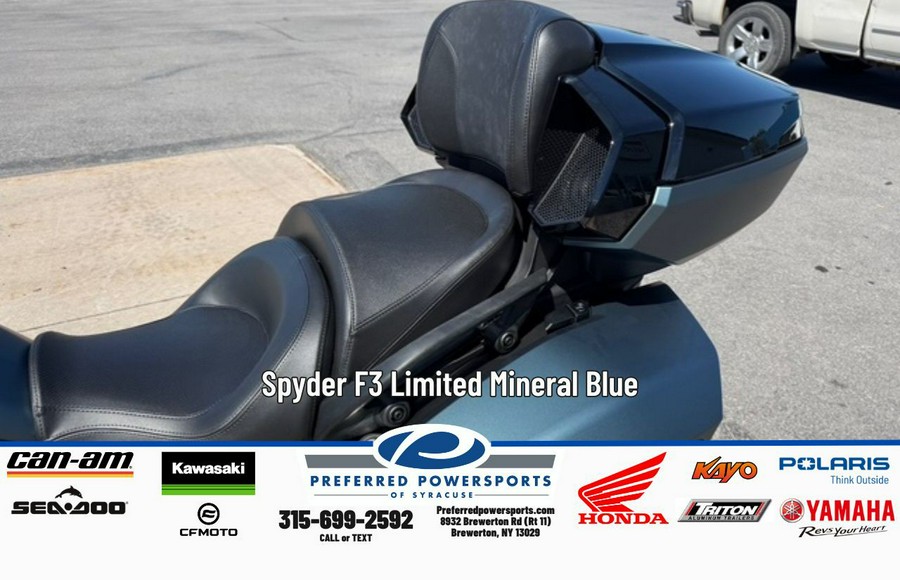 2025 Can-Am Spyder F3 Limited Mineral Blue