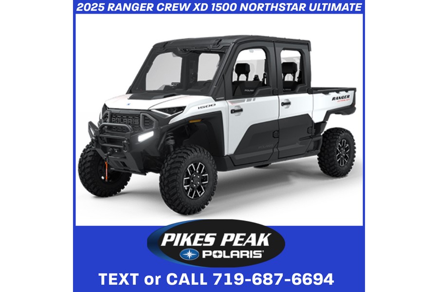 2025 Polaris Industries RANGER CREW XD 1500 NORTHSTAR ULTIMATE WHITE METALLIC SMOKE