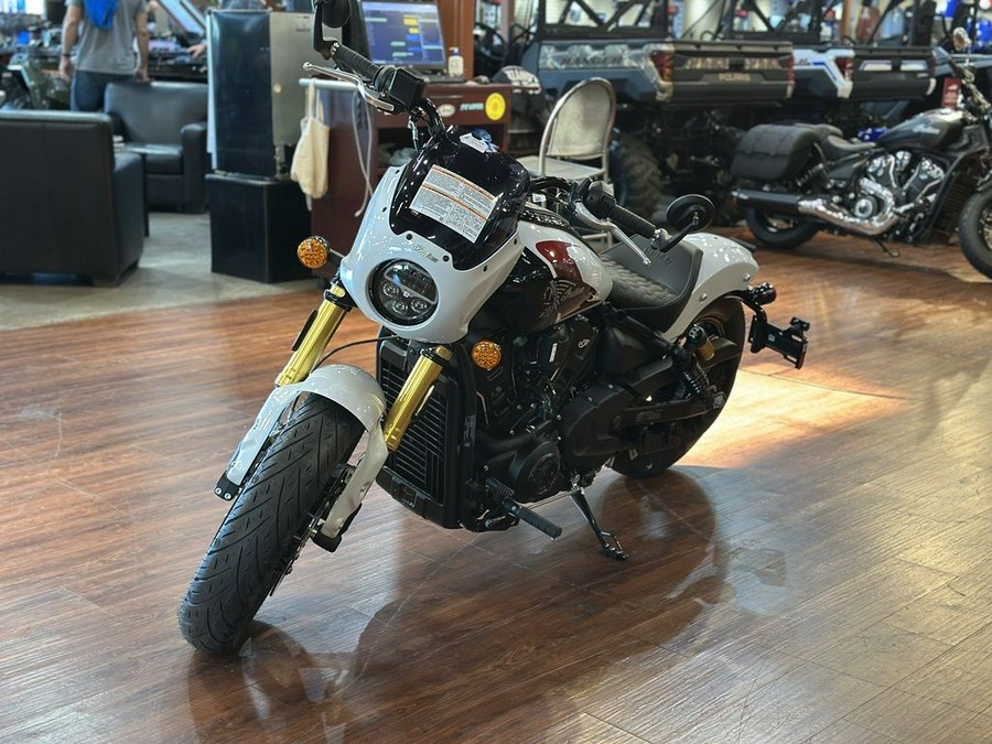 2025 Indian Motorcycle® 101 Scout® Ghost White Metallic with Graphics