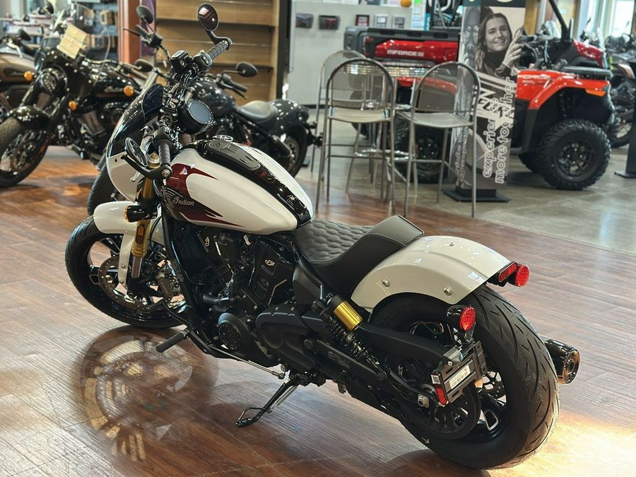 2025 Indian Motorcycle® 101 Scout® Ghost White Metallic with Graphics