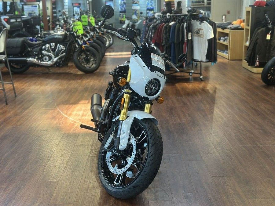 2025 Indian Motorcycle® 101 Scout® Ghost White Metallic with Graphics