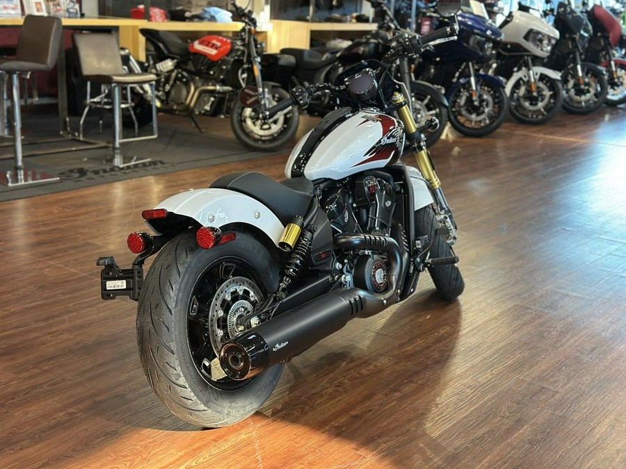 2025 Indian Motorcycle® 101 Scout® Ghost White Metallic with Graphics