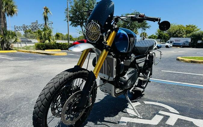 2022 Triumph Scrambler 1200 XE Cobalt Blue Jet Black XE Matt Khaki Green Matt Jet Black