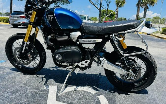 2022 Triumph Scrambler 1200 XE Cobalt Blue Jet Black XE Matt Khaki Green Matt Jet Black