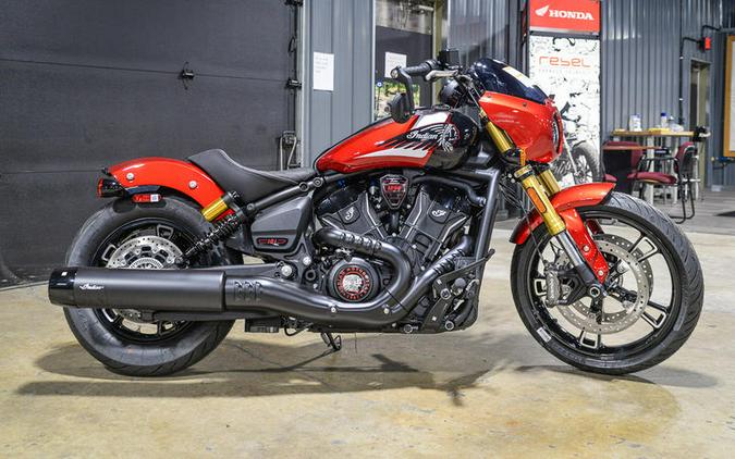 2025 Indian Motorcycle® 101 Scout® Sunset Red Metallic with Graphics