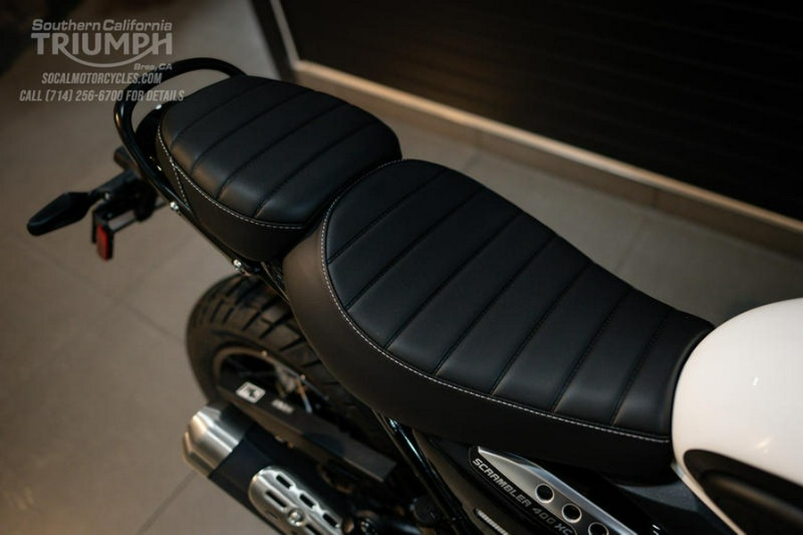 2026 Triumph Scrambler 400 XC Vanilla White