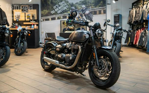 2026 Triumph Bonneville Bobber Satin Mineral Grey/Satin Sapphire Black