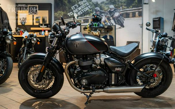 2026 Triumph Bonneville Bobber Satin Mineral Grey/Satin Sapphire Black