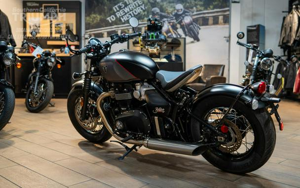 2026 Triumph Bonneville Bobber Satin Mineral Grey/Satin Sapphire Black