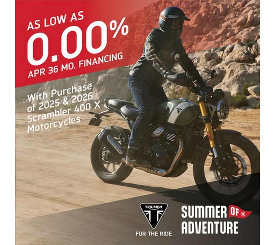 2025 Triumph Scrambler 400 X Phantom Black / Silver Ice