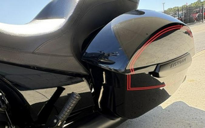 2015 Victory Motorcycles Cross Country Suede Black with Red Pinstripes