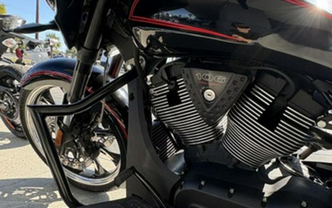 2015 Victory Motorcycles Cross Country Suede Black with Red Pinstripes
