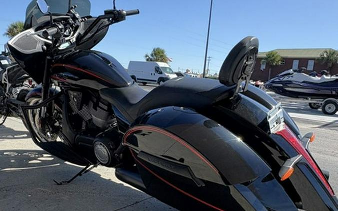2015 Victory Motorcycles Cross Country Suede Black with Red Pinstripes