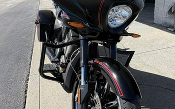 2015 Victory Motorcycles Cross Country Suede Black with Red Pinstripes
