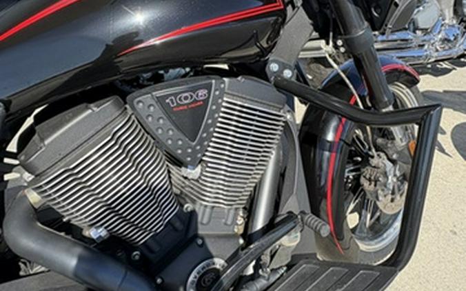 2015 Victory Motorcycles Cross Country Suede Black with Red Pinstripes