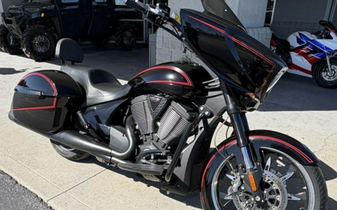 2015 Victory Motorcycles Cross Country Suede Black with Red Pinstripes