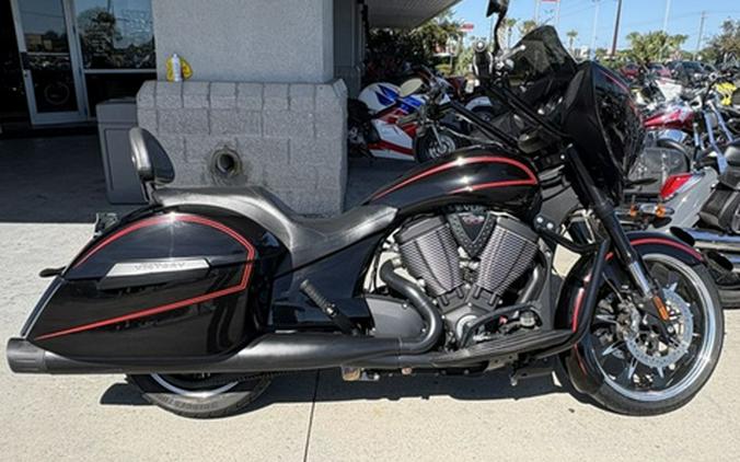 2015 Victory Motorcycles Cross Country Suede Black with Red Pinstripes