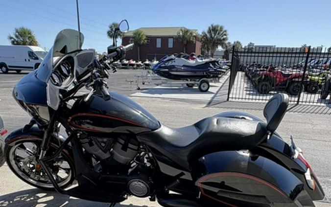 2015 Victory Motorcycles Cross Country Suede Black with Red Pinstripes