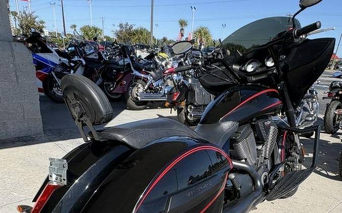 2015 Victory Motorcycles Cross Country Suede Black with Red Pinstripes