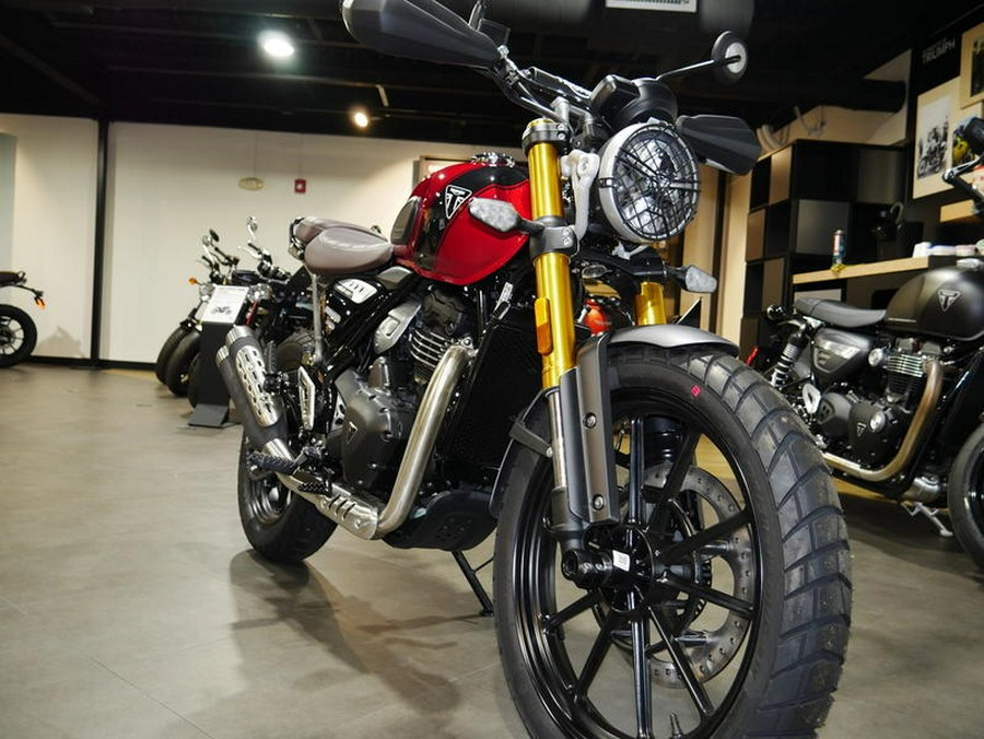 2024 Triumph Scrambler 400 X Carnival Red / Phantom Black