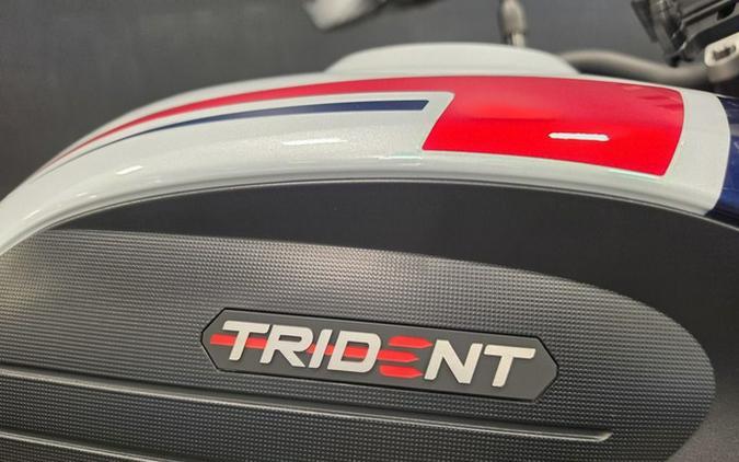 2025 Triumph Trident 660 Triple Tribute Edition Snowdonia White