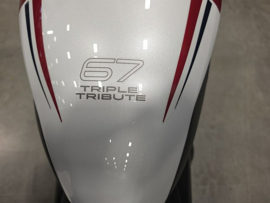 2025 Triumph Trident 660 Triple Tribute Edition Snowdonia White