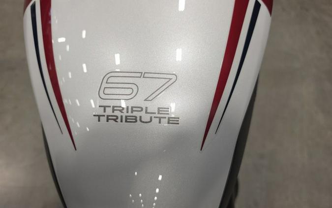 2025 Triumph Trident 660 Triple Tribute Edition Snowdonia White