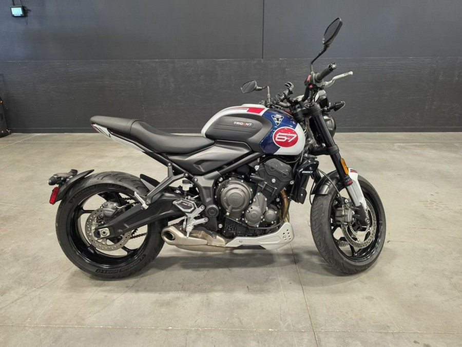 2025 Triumph Trident 660 Triple Tribute Edition Snowdonia White