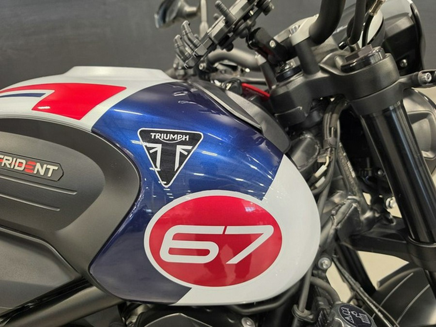 2025 Triumph Trident 660 Triple Tribute Edition Snowdonia White