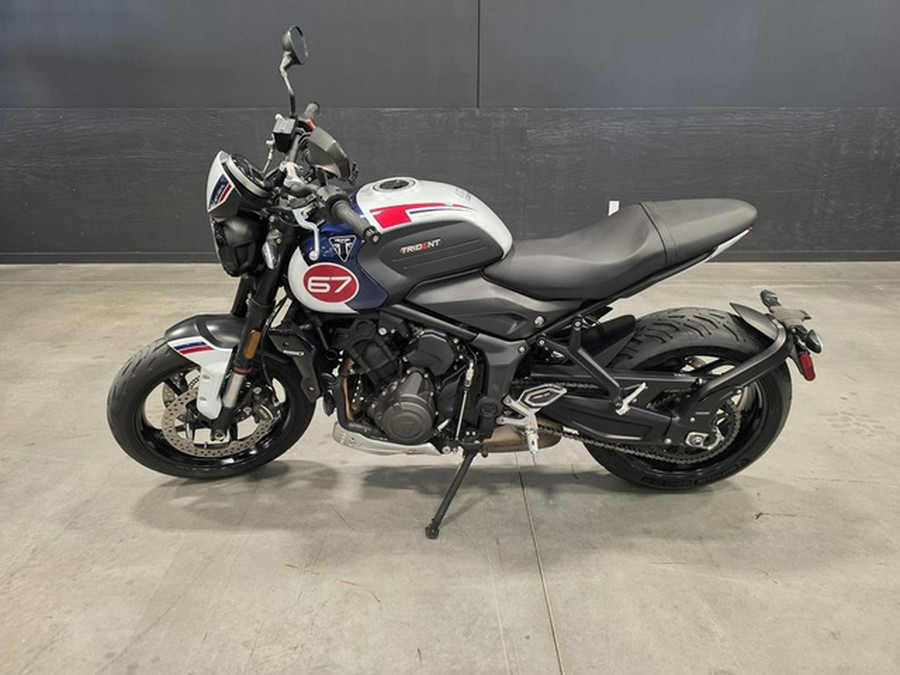 2025 Triumph Trident 660 Triple Tribute Edition Snowdonia White