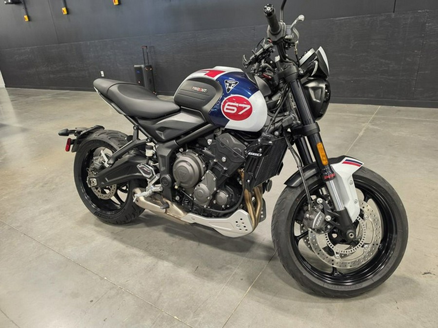 2025 Triumph Trident 660 Triple Tribute Edition Snowdonia White