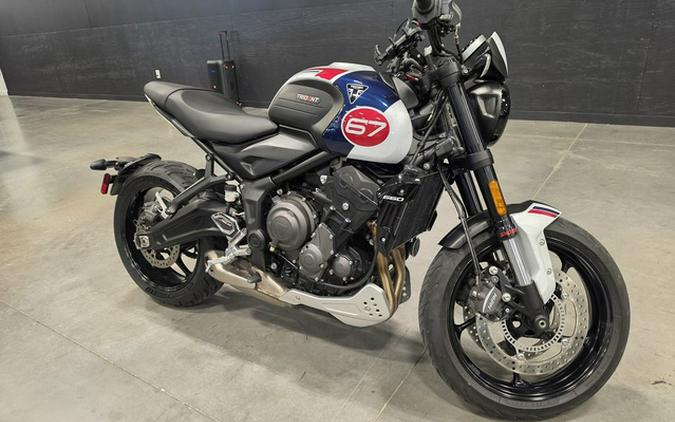 2025 Triumph Trident 660 Triple Tribute Edition Snowdonia White