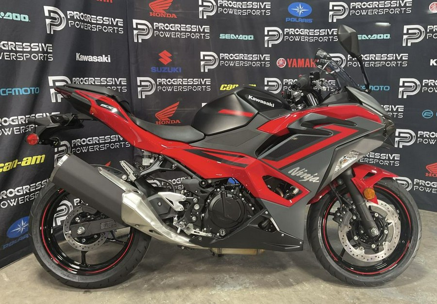 2024 Kawasaki Ninja® 500 ABS Passion Red/Metallic Flat Spark Black