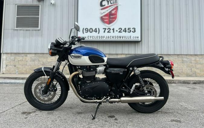 2022 Triumph Bonneville T100 Lucerne Blue/Fusion White