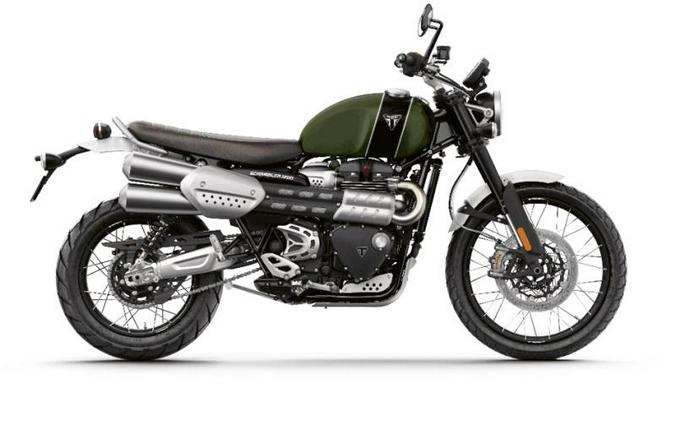 2022 Triumph Scrambler 1200 XC Matt Khaki Green Matt Jet Black