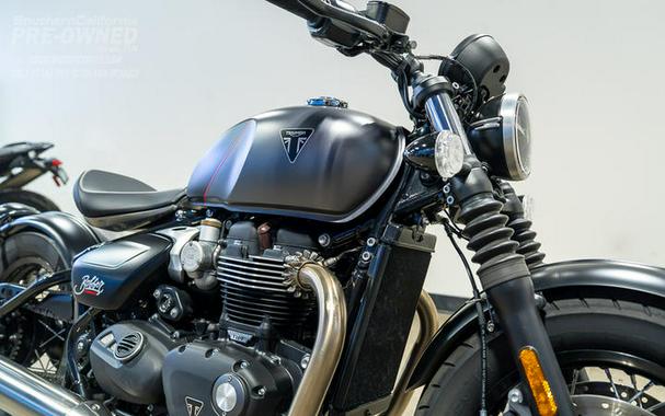 2026 Triumph Bonneville Bobber Satin Mineral Grey/Satin Sapphire Black