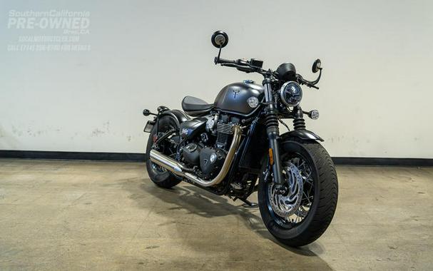 2026 Triumph Bonneville Bobber Satin Mineral Grey/Satin Sapphire Black