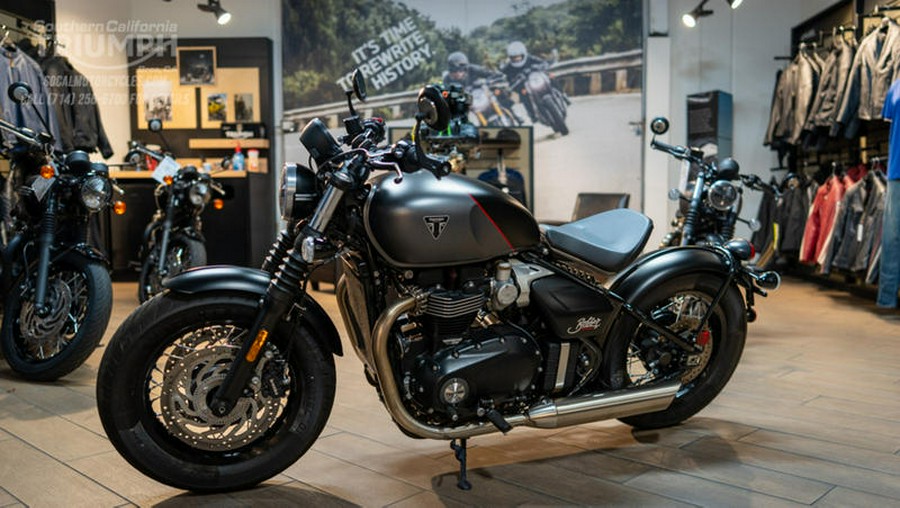 2026 Triumph Bonneville Bobber Satin Mineral Grey/Satin Sapphire Black