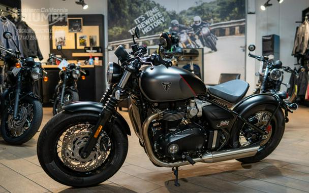2026 Triumph Bonneville Bobber Satin Mineral Grey/Satin Sapphire Black