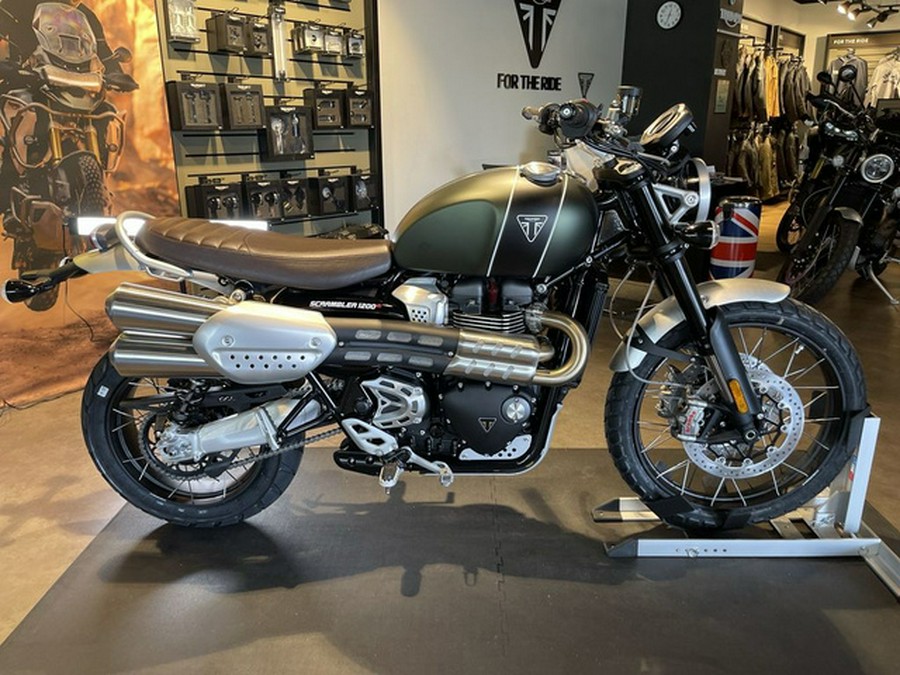 2023 Triumph Scrambler 1200 XC Matte Khaki Green Matte Jet Blac XC