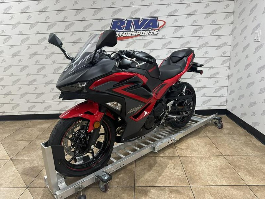 2024 Kawasaki Ninja® 500 ABS Passion Red/Metallic Flat Spark Black